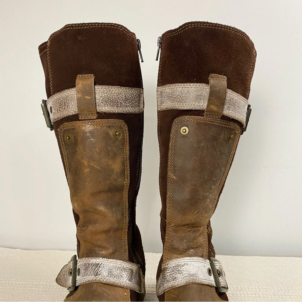 Bos. & Co Womens Innercity Brown Leather Suede Sherpa Lined Tall Boots EU 36 / 6 - Picture 6 of 11